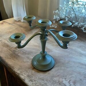 Elegant Sage Green Candelabra